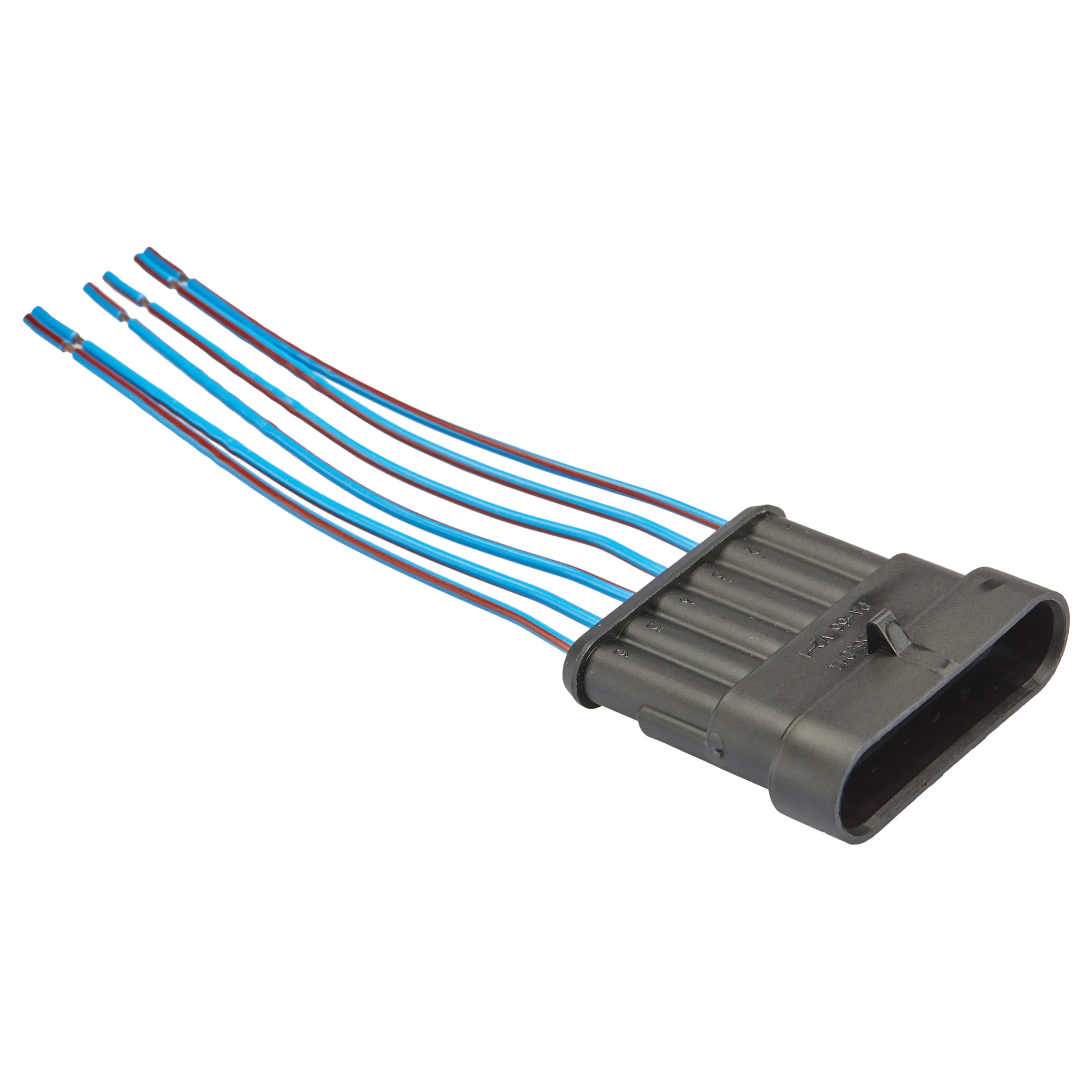 Разъем 282108 LECAR LECAR010210703 штыревой 6- контактный жгута форсунок к жгуту ЭСУД ГАЗ, с проводами