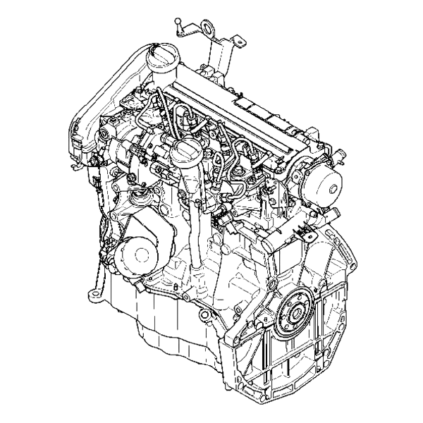 Двигатель K9K SN837 восстановленный